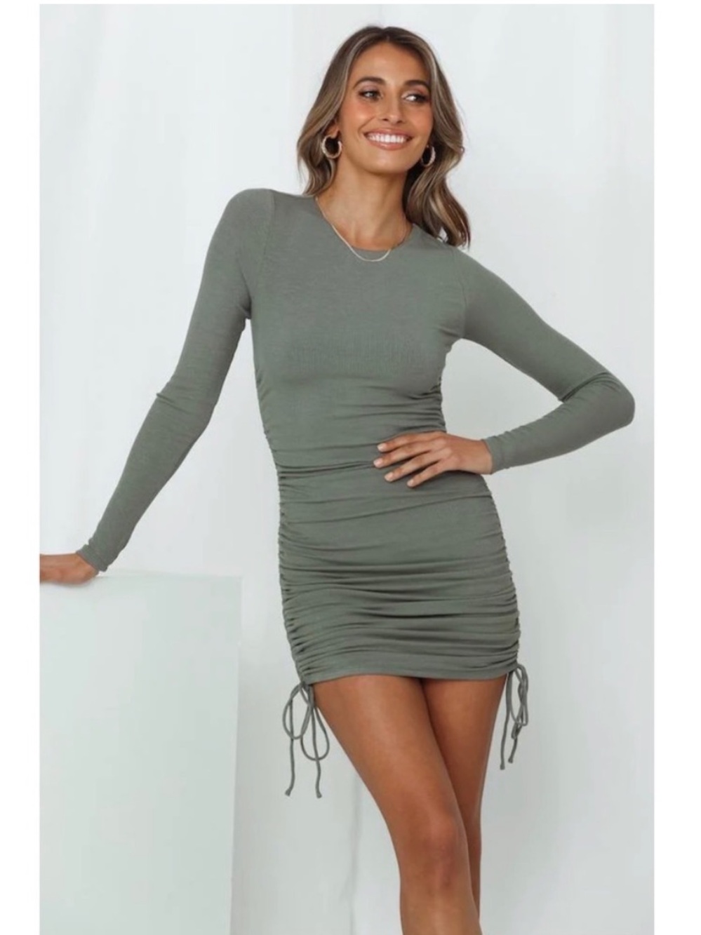 Hello Molly Green Cinch Dress